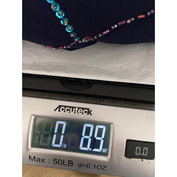 Vintage Vivienne Tam Beaded Mesh Maxi Skirt Size 2 Blue Y2K Glam Statement Party - Picture 12 of 12